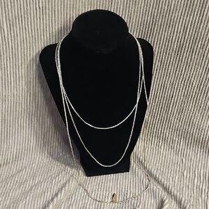 Elegant Silver Beaded Necklace